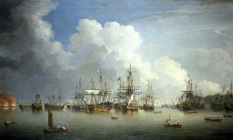 Dominic Serres The Captured Spanish Fleet at Havana, August-September 1762 Sweden oil painting art